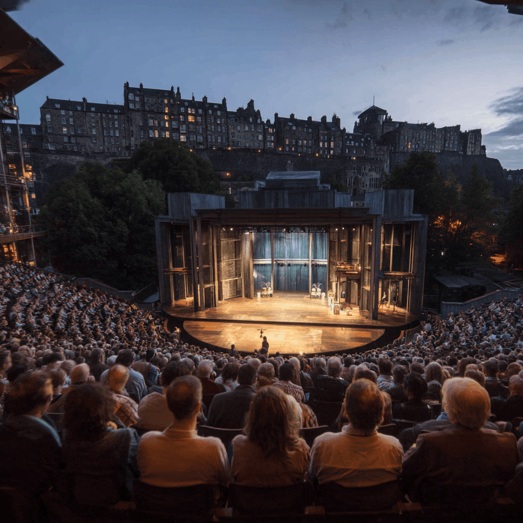 Dramatic theatre performance at Edinburgh Fringe